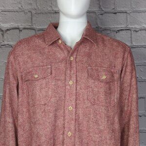 Tommy Bahama Utili-Twill Flannel Button Down Shirt, Men's XL